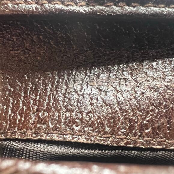 Gucci Eclipse GG Signature Logo Print Canvas & Leather Trifold Wallet Brown - Picture 6 of 16